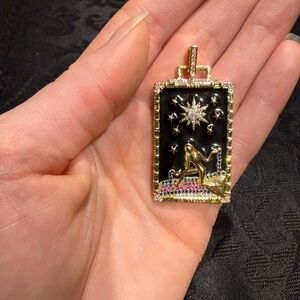 Gold and Black Star Pendant